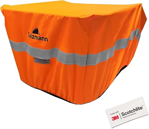 Salzmann Copertura Antipioggia Riflettente per cestini da Bici - Copertura Impermeabile per cestini - Realizzata con 3M Scotchlite - Ysert
