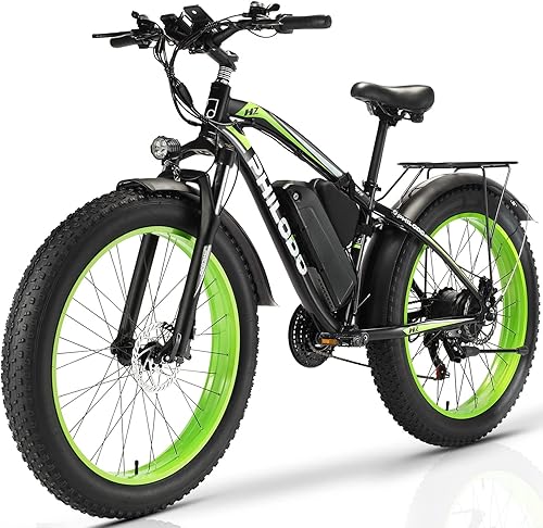 PHILODO Bicicletta elettrica per adulti, 26 x 4,0 pollici Fat Tire 48V 17,5Ah/22Ah batteria rimovibile Ebike Biciclette elettriche, 21 velocità, freno a disco idraulico - Ysert
