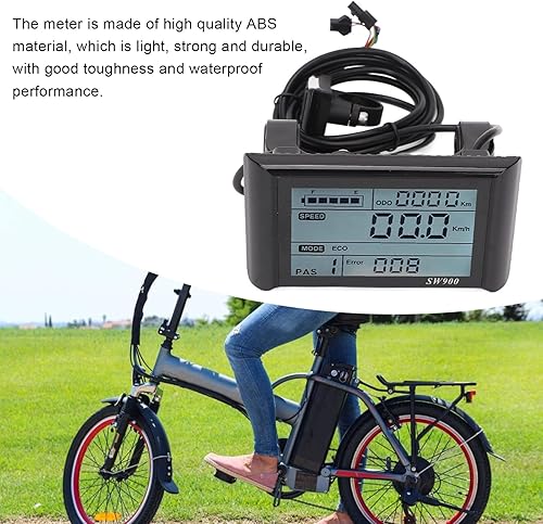 Kit Controller Motore Brushless Bici Elettrica, DC 24V 36V 48V 750W 1000W 30a 3 modalità Controller Brushless Onda Sinusoidale SW900 Kit Pannello Display LCD per Scooter Bicicletta Elettrica - Ysert