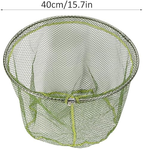 Guadino per Pesci, Guadino per Pesca Galleggiante Portatile Rete per Cattura di Pesci Rete per Pesci Pieghevole Rete per Pesci a 3 Strati con interfaccia da 8 mm(Verde) - Ysert