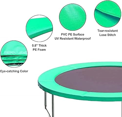 Cuscino di protezione per trampolino di ricambio Ø 183/244/305/366/396/427 cm telone a molle, copertura universale per trampolino interno o esterno Q|||13FT/396cm - Ysert