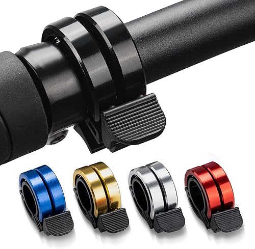 Campana della bicicletta, in lega di alluminio Mini Campana della bicicletta 100db Bell Loud, nuovo aggiornamento doppio anello della campana Loud e più lungo, 22-24 mm Manubri - Ysert