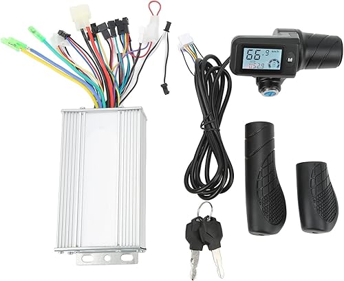 Kit Controller per Bici Elettrica - Controller Motore 36V/48V 500W con Pannello LCD E Serratura con Impugnatura a Mezzo Acceleratore 805 - Ysert