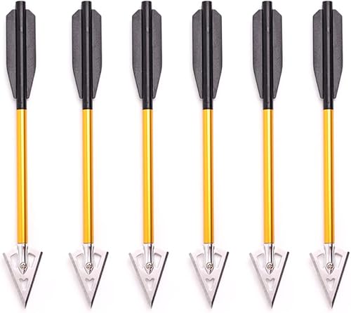 6.8 Pollici Frecce per Bulloni Balestra in Alluminio Punta d'Acciaio Punte Frecce da Caccia per 50-80 libbre Mini Balestra Tiro con L'Arco - Pesca Caccia 6/12 Pezzi - Ysert