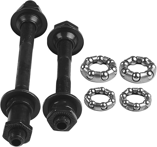 Componenti per mozzi per bicicletta, set asse anteriore e posteriore da 1/4 '3/16' mozzo ruota in acciaio mozzo per bici con cuscinetti a sfera e mozzi - Ysert