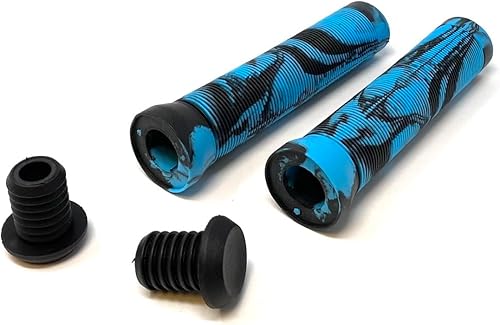 Manopole per manubrio miste in gomma morbida PU senza flangia, per monopattini, moto, MTB, BMX, ecc., con estremità a tappo, lunghezza 150 mm con diametro interno di 22 mm, per barre - Ysert