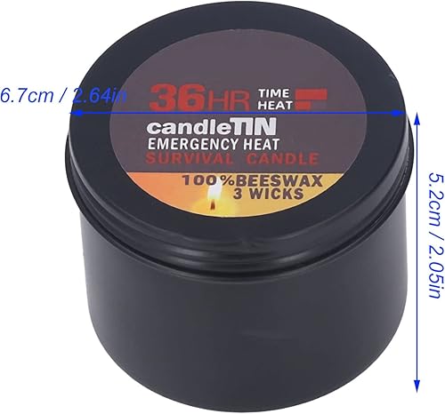 3 StoppiniCandele Alla Citronella da Esterno con Coperchio, Candela di Emergenza per Barbecue da Campeggio, Candela di Sopravvivenza di 36 Ore Other Collectibles - Ysert