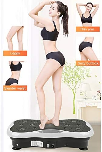 3D Fitness Pedane Vibrante Dimagrante, Piattaforma Massage Esercizio Machine, Display LCD, Telecomando, Bande Elastiche - Bluetooth Music + Telecomando - Ysert