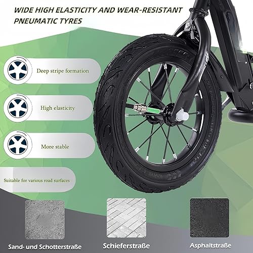 City Roller Kickscooter Adulti, Monopattino con Ruote Grandi da 290mm, Monopattino da Città Pieghevole con Freno a Mano e Freno, Altezza Regolabile, Capacità di Carico 150 kg - Ysert