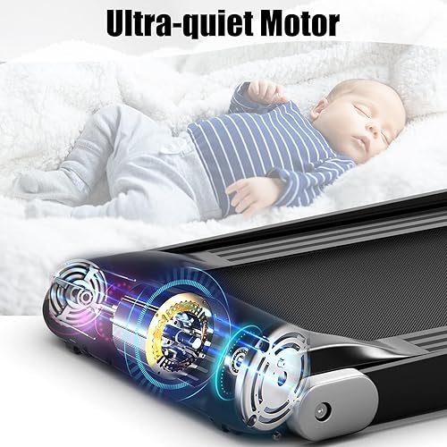 Tapis Roulant Pieghevole, Tapis Elettrico Salvaspazio con Display a Led, Tappetino da Passeggio Portatile, Bluetooth e Rulli Integrati, Tapis Roulant Compatto per Ufficio, Casa - Ysert