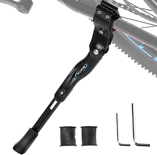 Cavalletto per Bici, Regolabile Alta qualità Alluminio Lega Cavalletto Laterale per 24”-28” Mountain Bike, Bici da Strada, Biciclette, MTB Bici - Ysert