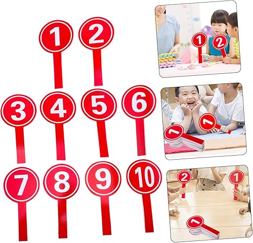 10 Pezzi in possesso di una targa palette elettorali Giochi Tavole punteggio maneggevoli placche segnapunti pagaia per il punteggio comodo tabellone di voto multiuso maneggiare - Ysert