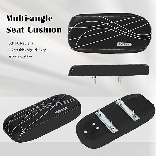 Seggiolino Posteriore Bicicletta Bici Ciclismo Bicicletta Mountain Bike Pelle PU Cuscino Morbido Sedile Portapacchi Posteriore Seggiolino per Bambini con Schienale e Poggiapiedi - Ysert