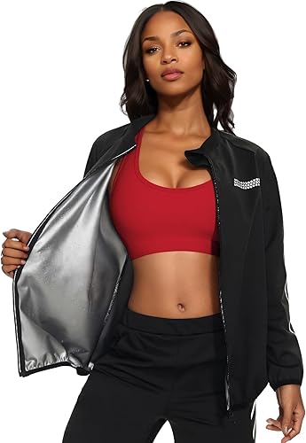 LAZAWG Tuta da sauna da donna, con maniche lunghe - Ysert