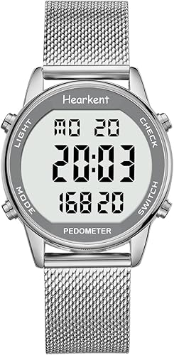 Orologio da donna con contapassi, orologio fitness per anziani, senza Bluetooth e app, orologio digitale con contapassi, impermeabile 30 m, orologio sportivo per camminare/correre - Ysert