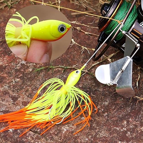 Sougayilang Esche da pesca Buzzbait Spinnerbait Jigs Lure per spigola luccio pesca - Ysert