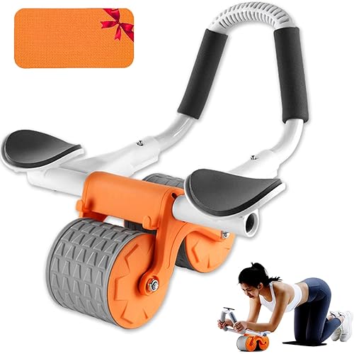 Rullo addominale Ab Roller con supporto per gomiti, AB Wheel con rimbalzo automatico, per addominali con tappetino per ginocchia per uomini e donne - Ysert