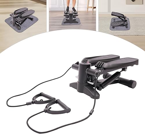 Mini Stepper Machine Stepper Fitness Stepper Fitness Appartamento Altezza Regolabile con Display a LED e Fascia di Resistenza Attrezzature Fitness,Ideale per la casa, appartamento,Palestra - Ysert