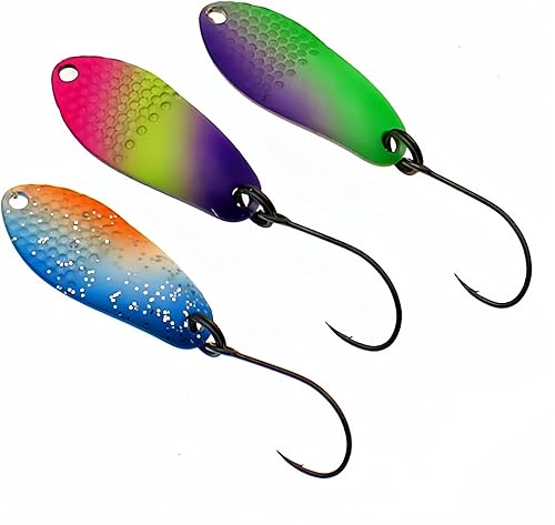 Messeneuheit 2024 - Set di spoon per trote, ultra leggero (selezionabile 2,5 g/1,7 g), accessori per la pesca alla trota - Ysert
