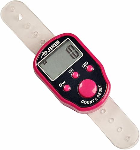 Anello elettronico per Piscina per Anello da Dito Comodo Mini Timer Contatore di recitazione a LED a Risparmio energetico, Blu Scuro - Ysert