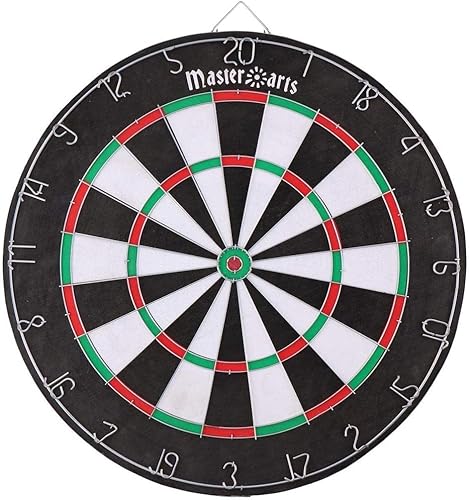 BAKAJI Dart Game Gioco Tirassegno Tiro al Bersaglio Bifacciale con 6 Freccette in Metallo Installazione alla Parete Doppia Modalità di Gioco Diametro 45 cm Gioco di Abilità - Ysert