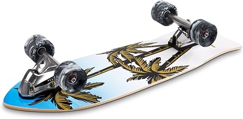 Surfskate Skateboard Carver Ghettoblaster - Cuscinetti Veloci a Sfera ABEC 11 - Tavola in Acero Canadese e Teak a 7 strati - Ideale per Pumping - Principianti Bambini e Adulti - Ysert