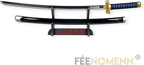 Katana Demon Slayer Muichiro Tokito 95 cm – Lama in legno – Supporto giapponese incluso - Ysert