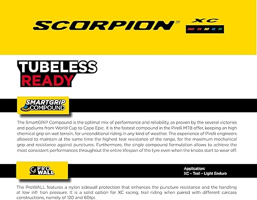 801922737751var - Copertura pneumatica per bicicletta MTB Scorpion XC m 29 x 2.2 - Ysert