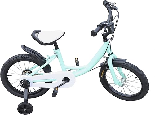 Bicicletta per bambini da 16 pollici, unisex, per bambini, con ruote di supporto rimovibili, per bambini di 5-8 anni - Ysert