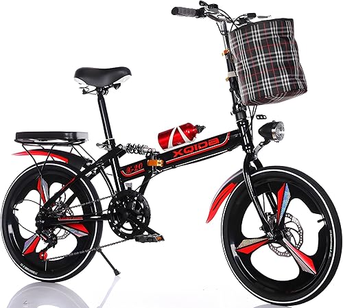 7 Velocità variabile bicicletta Mountain pieghevole 20pollici Telaio in acciaio ad alto tenore di carbonio Folding bike Adatto per Adulti donne uomini e adolescenti Bici da città - Ysert