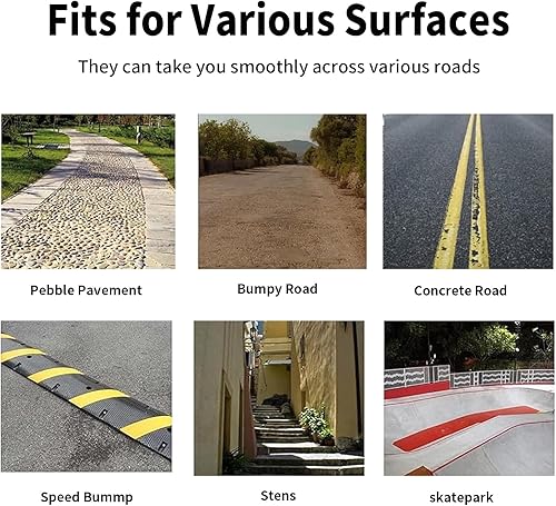 2 ruote per monopattino, ruota freestyle 100 mm, ruote di ricambio per monopattini, ruota monopattino con cuscinetti ABEC 9 per la maggior parte dei monopattini e monopattini - Ysert