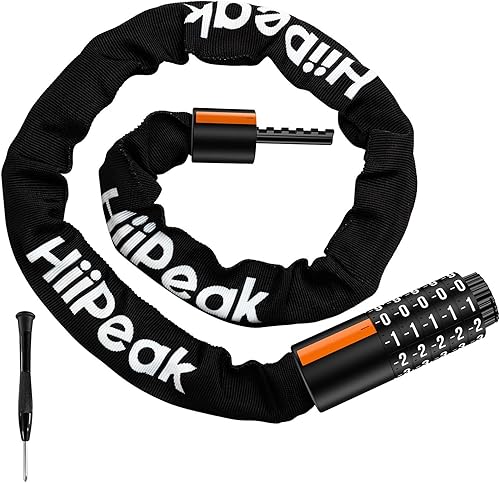 Hiipeak Catena Bici Catena Bicicletta Antifurto, Lucchetto per bicicletta Lucchetto a combinazione, lucchetto a combinazione per bicicletta protezione antifurto lucchetto a catena per bicicletta, moto - Ysert