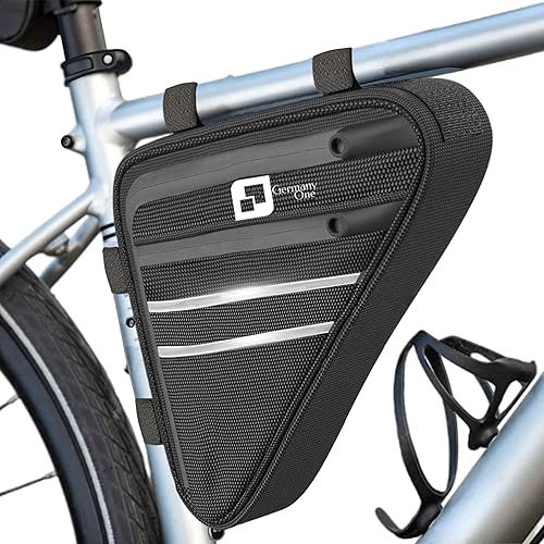 Borsa da Telaio Triangolo per Bici MTB, Borsa Triangolare Bici Impermeabile Riflettente, Borsa Triangolare Bicicletta, Borsello Triangolare Bici, Borsa Telaio Bici - Ysert