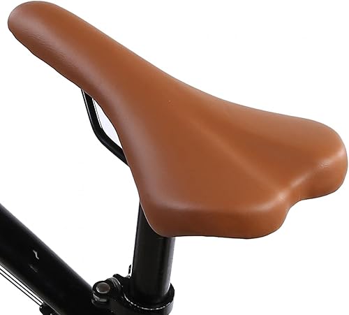 Sella per bici in pelle PU traspirante, per biciclette a scatto fisso(brown) - Ysert