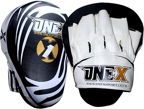 ONEX Focus Pads, Hook & Jab muffole, Boxe per addestramento, Resistente Pelle Sintetica Curvo Gancio a mantide e Cuscinetti per Colpi rapidi - Ysert
