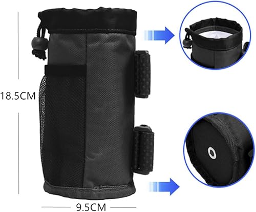 Porta Borraccia Bici, 2 Pcs Oxford Portabottiglie per Bicicletta Senza Viti, MTB Portatile Porta Borraccia con Tasca Frontale in Rete, per Scooter, Sedie a Rotelle e Fuoristrada ecc - Ysert