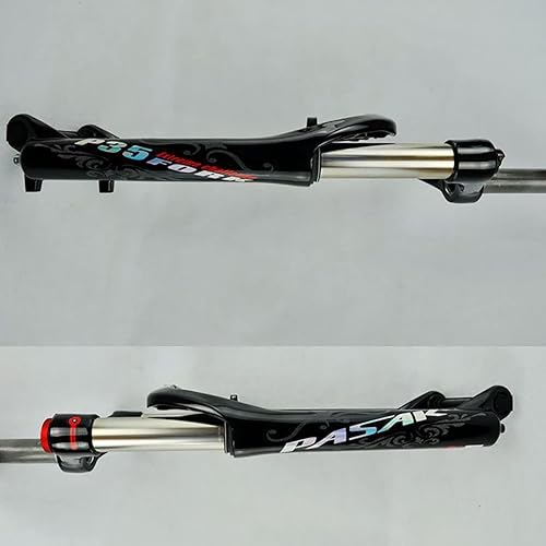 Forcella Fat Bike 20X4.0 In Mountain Bike Forcella Tubo Dritto da 28.6mm Corsa 100mm Forcella con Molla a Olio QR 9mm Forcella Ammortizzata Blocco Corona Freno a Disco Adatto per MTB/ATV/Bicicletta da - Ysert