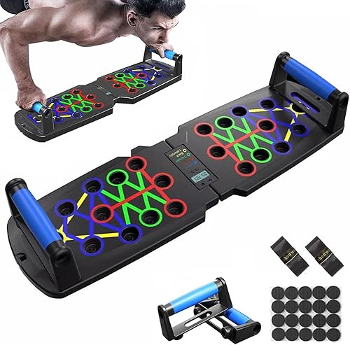 Push up Board Flessioni Attrezzi, Allenamento Palestra in Casa Home Gym, Attrezzi Palestra Casa Maniglie Push up con Funzione di Conteggio - Ysert