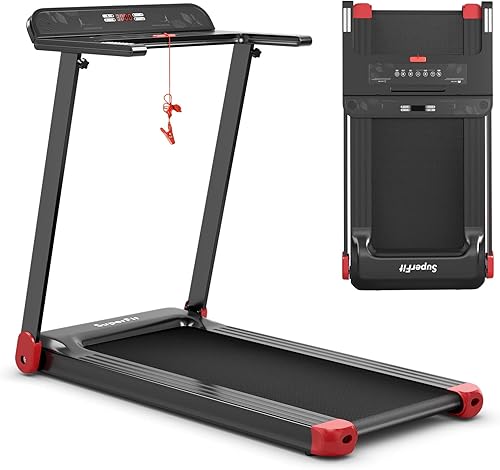 Tapis Roulant Pieghevole, Tapis Elettrico Salvaspazio con Display a Led, Tappetino da Passeggio Portatile, Bluetooth e Rulli Integrati, Tapis Roulant Compatto per Ufficio, Casa - Ysert