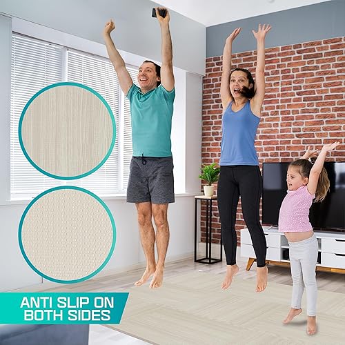 Yes4All 60x60 cm fino a 11,1 m² Set 6/12/30 Piastrelle per pavimenti in schiuma EVA, tappetino in schiuma, tappetino per palestra, tappetino ad incastro per garage, piscina all'aperto - Ysert