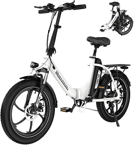 Bici elettrica per adulti Pieghevole Massimo 90 km (effetto ambientale) Batteria rimovibile 36V 12ah, sospensione anteriore della vettura. E-Bike per adulti da 20'. 7 -velocità - Ysert