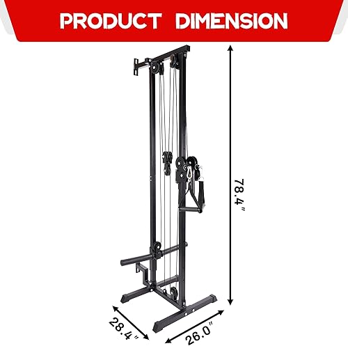 BalanceFrom Tricep Press Down Cable Attachment, LAT Pulldown Attachment, Weight Machine Accessories, V Handle with Rotation, Tricep Rope, Rotating Bar, V-Shaped Bar - Ysert