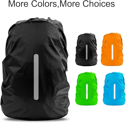 DFK Set di 2 coperture antipioggia impermeabili per zaini, zaini, parapioggia, protezione antipioggia, per esterni, ciclismo, campeggio, escursionismo, Nero (2 pezzi), S, Modern - Ysert