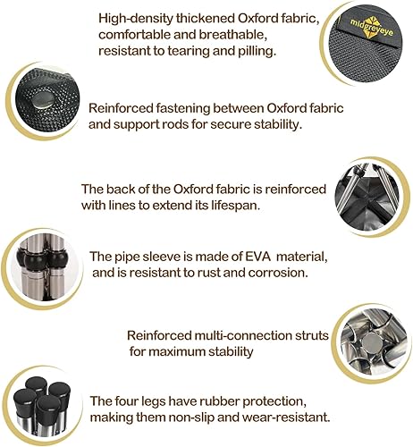 Altezza 36cm sgabello da campeggio pieghevole e portatile Per Giardino, Spiaggia, Picnic, Pesca, Campeggio, Escursioni, Code E Viaggi. - Ysert