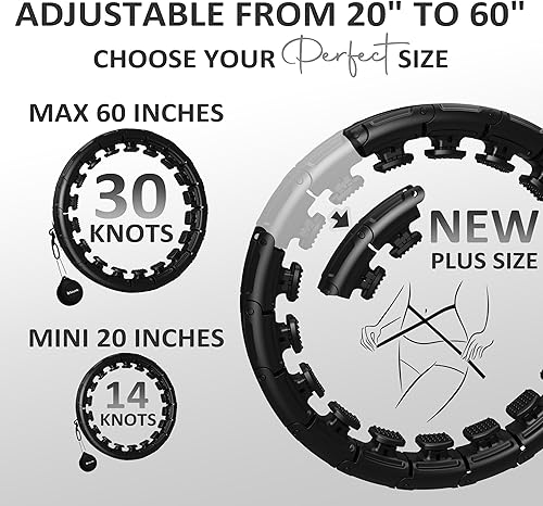 Hula Hoop Fitness - Cerchio fitness facile da usare con grande dimensione regolabile per adulti, bambini e principianti - Houla Hop confortevole e silenzioso (Hula Lila) - Ysert