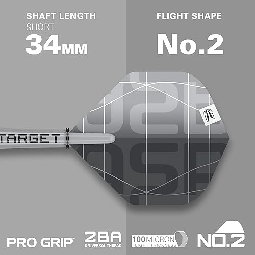 Target Darts Nathan Aspinall x ECHO 90% Tungsten Steel Tip Swiss Point Dart Set – Freccetta ASP Player Edition, asta Pro Grip e volo Pro Ultra No.2, attrezzo SP incluso, set di freccette professionali - Ysert