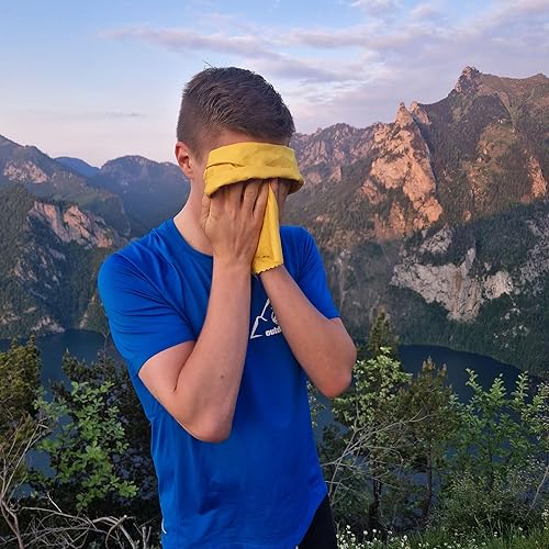 Asciugamano in microfibra PackDRY S in giallo, asciugamano sportivo in microfibra, ultraleggero e piccolo ingombro - Ysert