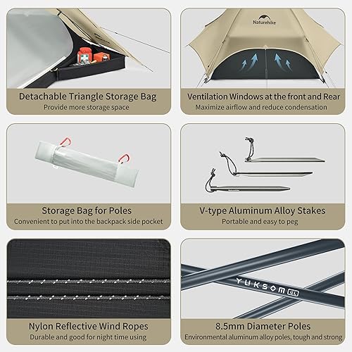 Naturehike Star River UL Tenda da Zaino Compatta 2 Persone Tenda da Campeggio Ultraleggera Doppio Strato Impermeabile Antipioggia per Escursioni all'Aperto Festival - Ysert