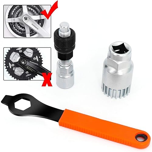 estrattore per manovella per Bicicletta e Strumento per Movimento Centrale con Chiave da 16 mm Set di Attrezzi per manovella per Bicicletta Strumento per Movimento Centrale per Bicicletta - Ysert