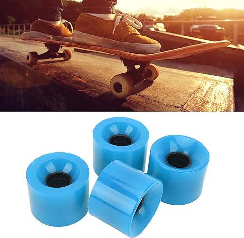 Ruote da Skateboard, Ruote da Skateboard 60x45mm 4 Pezzi di Ricambio per Ruote da Skateboard in PU per Street Skate Vert Ramps Tricks And Grinds(Blu) Ciclismo Scooter per Auto Elettriche - Ysert